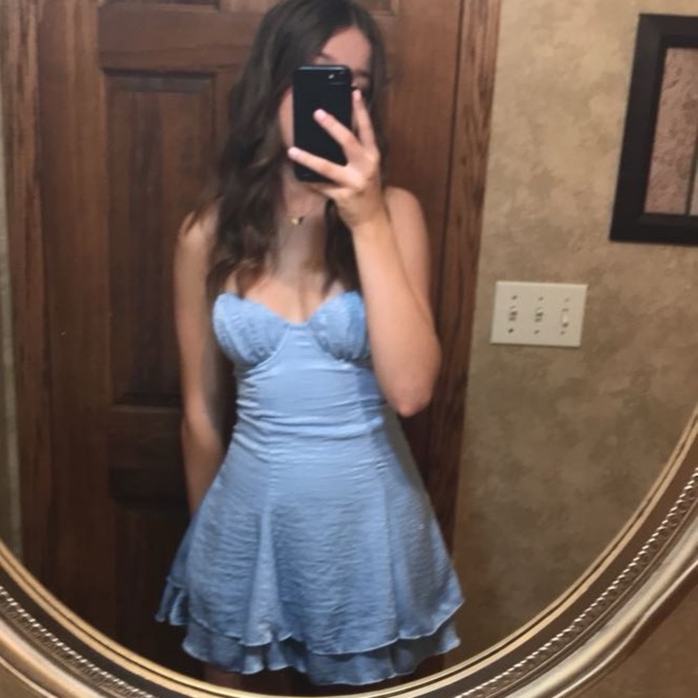 Lucy In The Sky Light Blue Mini Dress